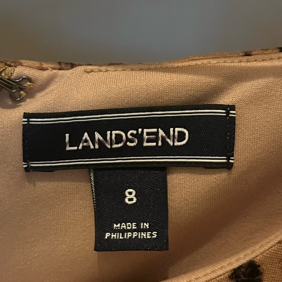 Lands’ End Leopard-Print Dress w. Pockets | size 8 - Picture 5 of 6